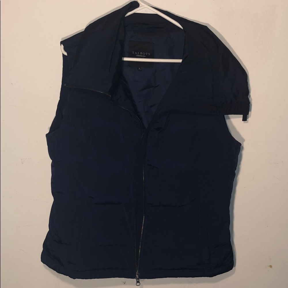 TALBOTS navy blue winter vest